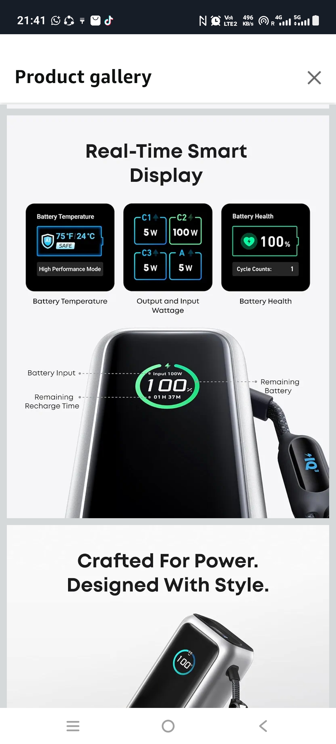 Anker power bank 25,000 mAh