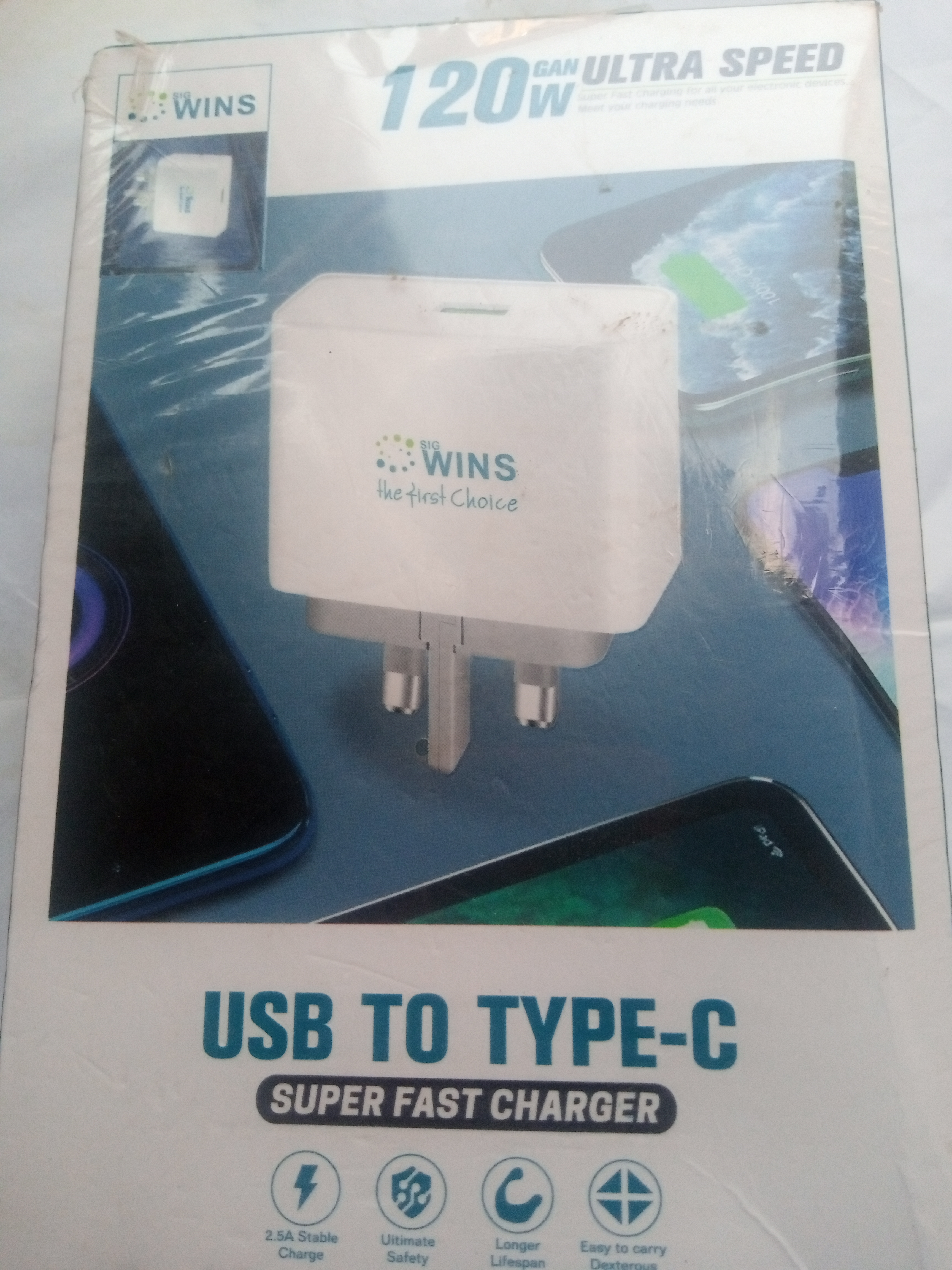 sig-Wins 120w ultra speed Charger USB to type c