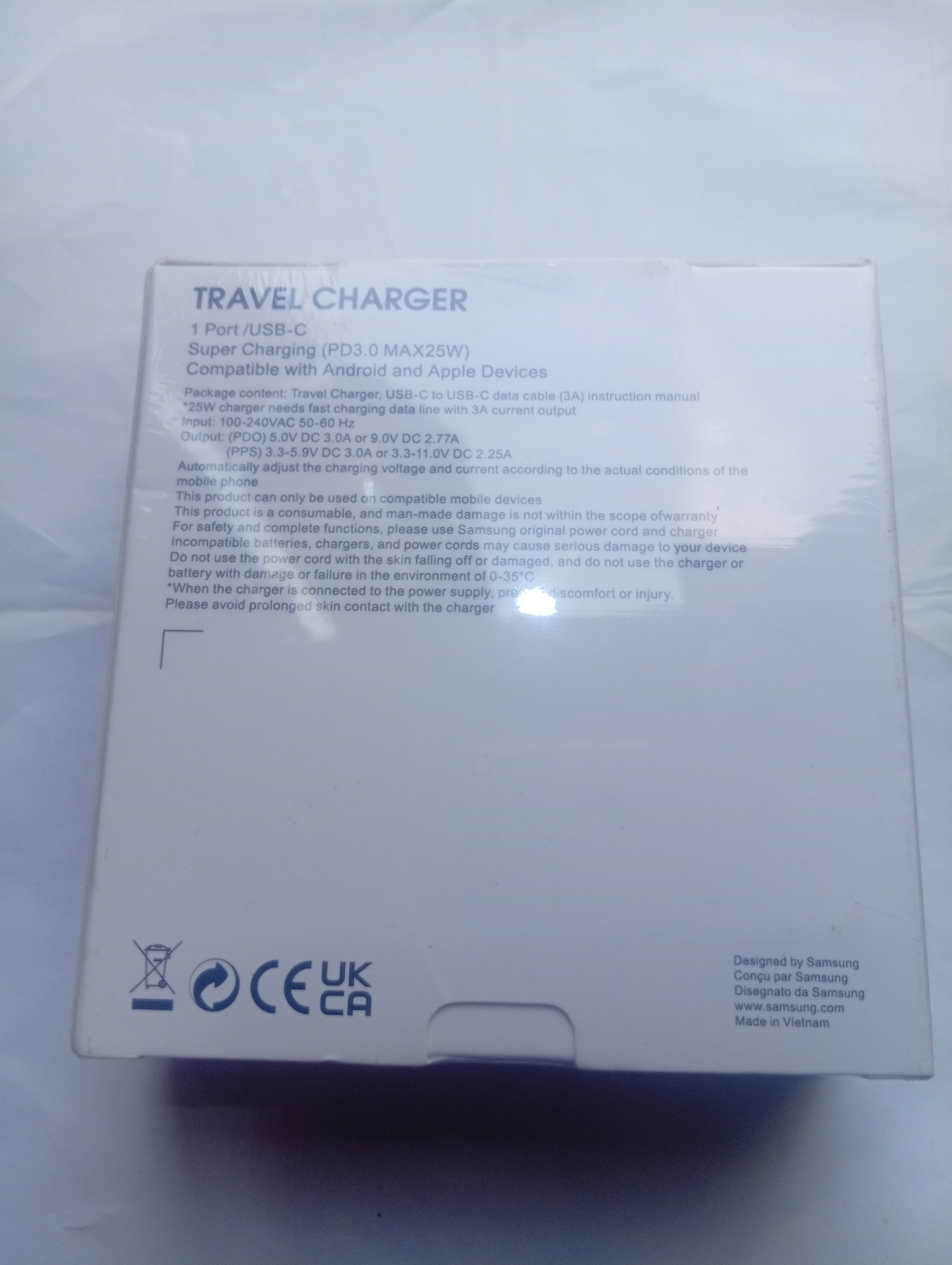120W PD Adapter USB to C Samsung charger 3A