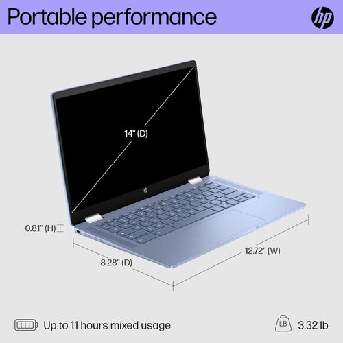 Hp CHROMEBOOK 14 X360 INTEL CELERON 4GB RAM 64GB UFC 14"HD TOUCHSCREEN CHROME OS