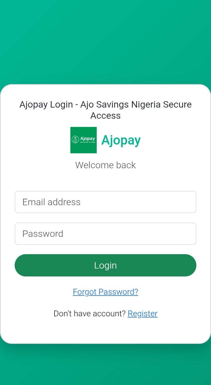 Ajopay Digital Cooperative Savings Platform