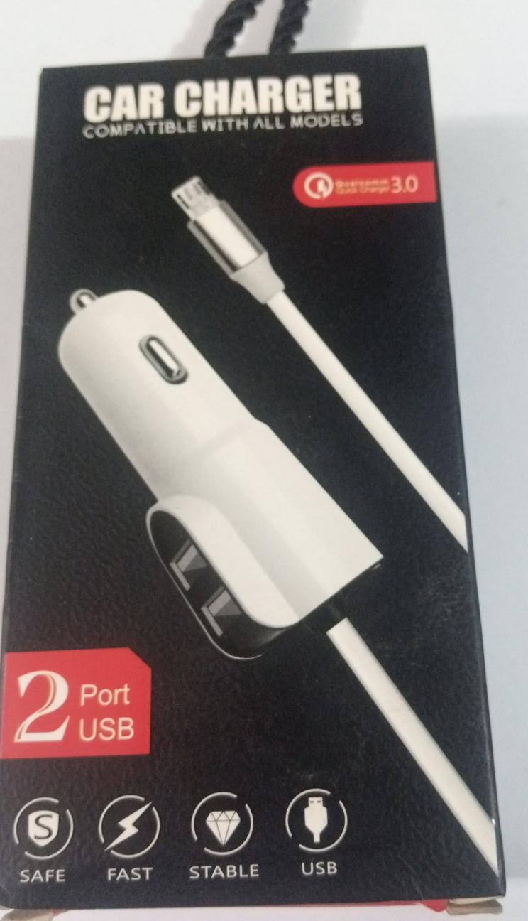 Qualcomm Quick Charge 3.0 Dual USB Car Charger with Micro Cable High-Speed Charging on the Road for All Your Devices.