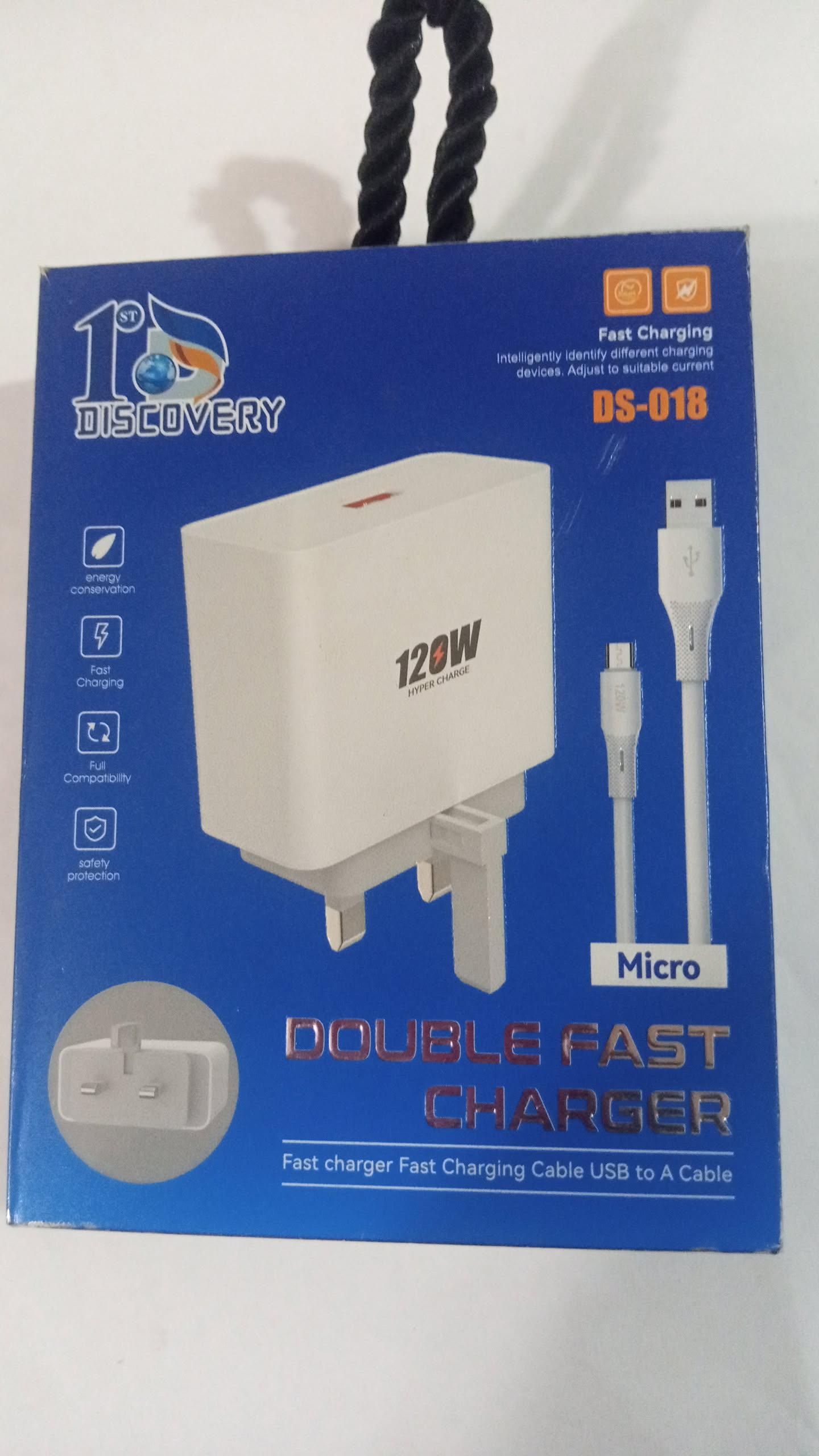 Discovery 1st DS-018 120W Hyper Charge Double Fast Charger