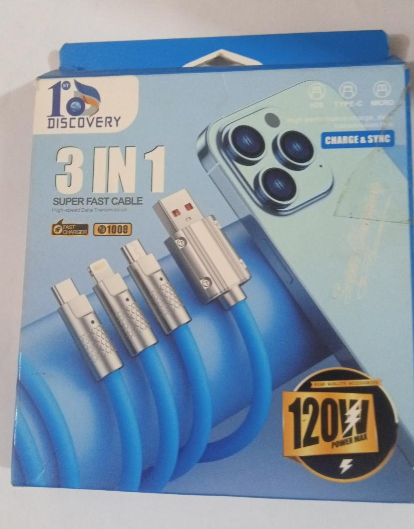Discovery 1st 3-in-1 Super Fast Cable (120W)