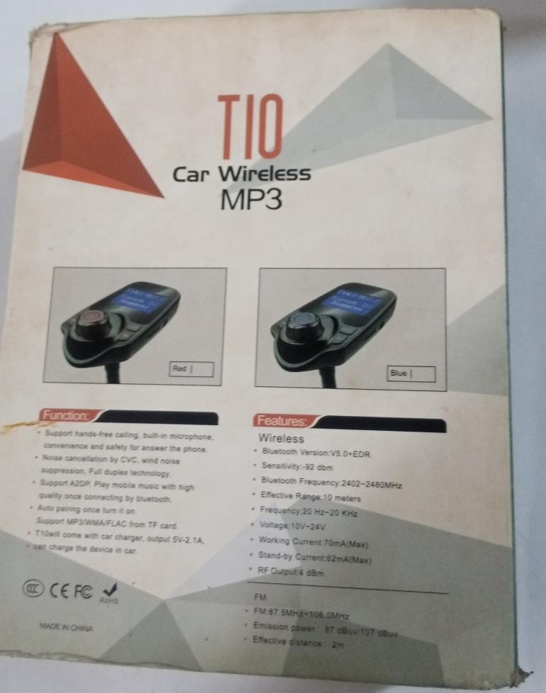 T10 Car Wireless MP3 Player