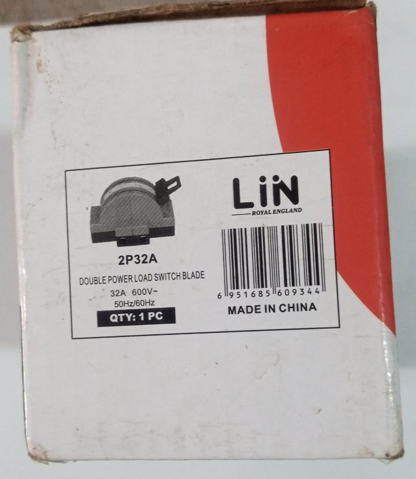 LiN® Royal England 2P32A Double Power Load Switch Blade