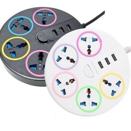 JPC Royal R35U 5-Way Extension Socket with 3 USB Ports – Smart Power Strip with 3-Meter Cord