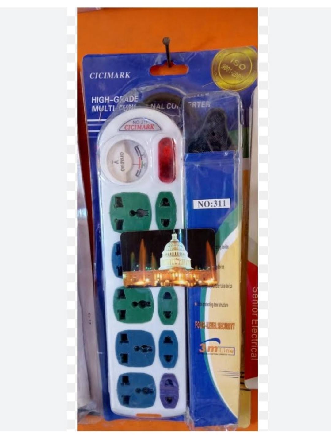 CICIMARK NO.311 High-Grade Multi-Function Extension Socket – Heavy-Duty Power Strip with Built-in Voltmeter & 3-Meter Line