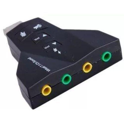 Virtual 7.1 Channel USB Sound Adapter – Dual Headset & Dual Microphone External Audio Card