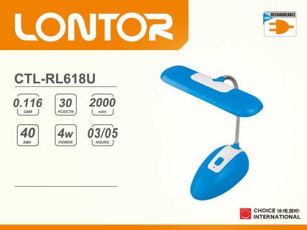 LONTOR Premium Rechargeable LED Reading Lamp – High-Performance 30 SMD Flexible Desk Light with 2000mAh Power Cell