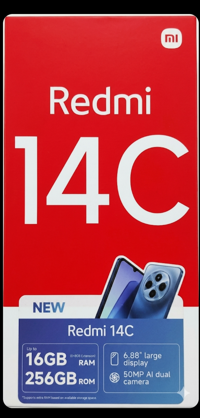 ​Xiaomi Redmi 14C Smartphone – High-Performance 16GB Extended RAM & 256GB ROM Mobile Powerhouse