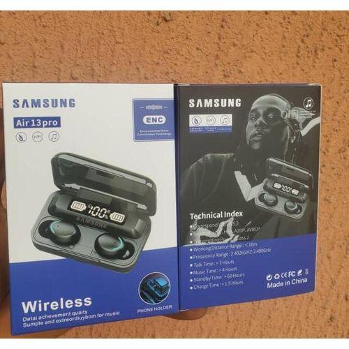 ​SAMSUNG 2200mAh Wireless Earphone Air 13 Pro – High-Performance Dual Drivers HIFI Power Buds & Integrated Power Bank Kit