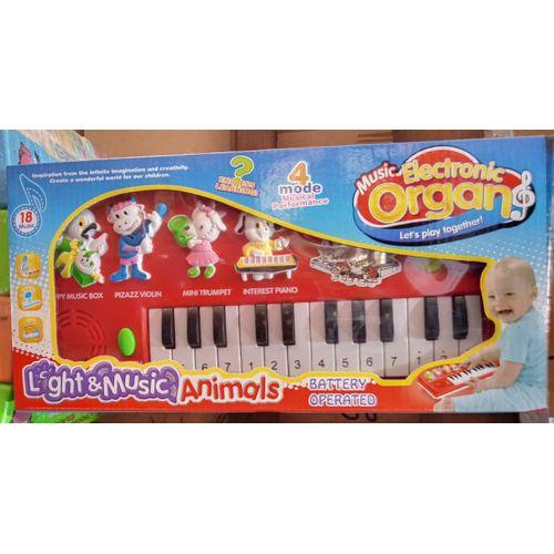 ​Light & Music Animals Electronic Organ – High-Performance 4-Mode Musical Development Toy Console with 18 Built-In Melodies