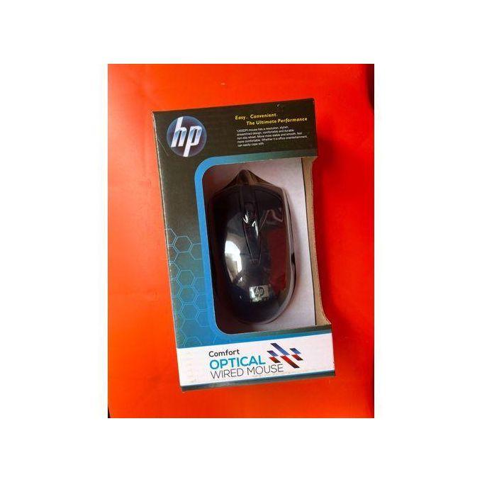 ​HP Comfort Optical Wired Mouse – High-Performance Ergonomic Desktop Navigation Mouse with Non-Slip Scroll Wheel Matrix
