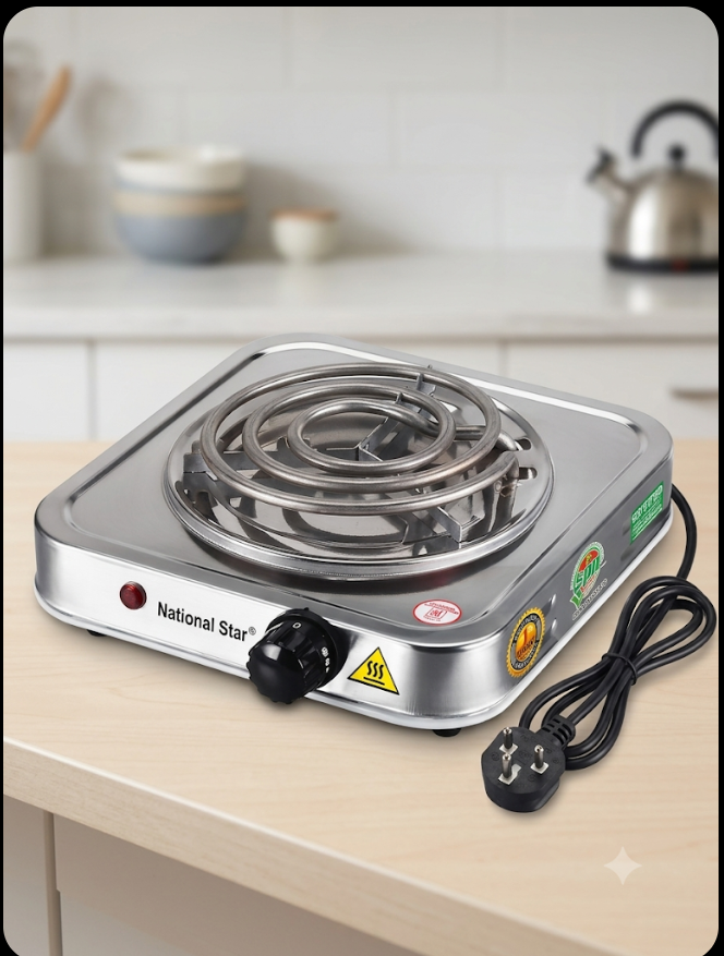 National Star Single Burner Electric Hot Plate (Model HP-100W)